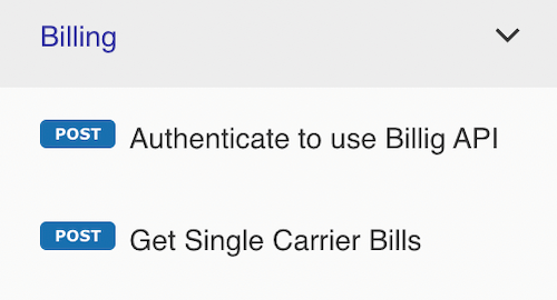 AEZ API for Billing