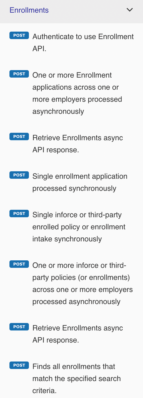 AEZ API for Enrollments